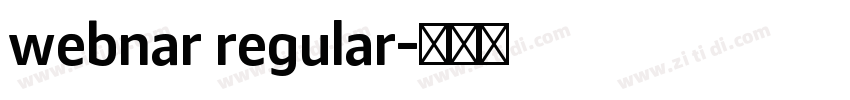 webnar regular字体转换